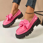 Damen Platform Loafers mit Schleifendetail und gepolsterter Innensohle™ – Stilvoller Komfort für den ganzen Tag