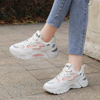 Women's Chunky Sneakers with Multicolor Design and Cushioned Sole™ – Trendiger Streetstyle mit ganztägigem Komfort