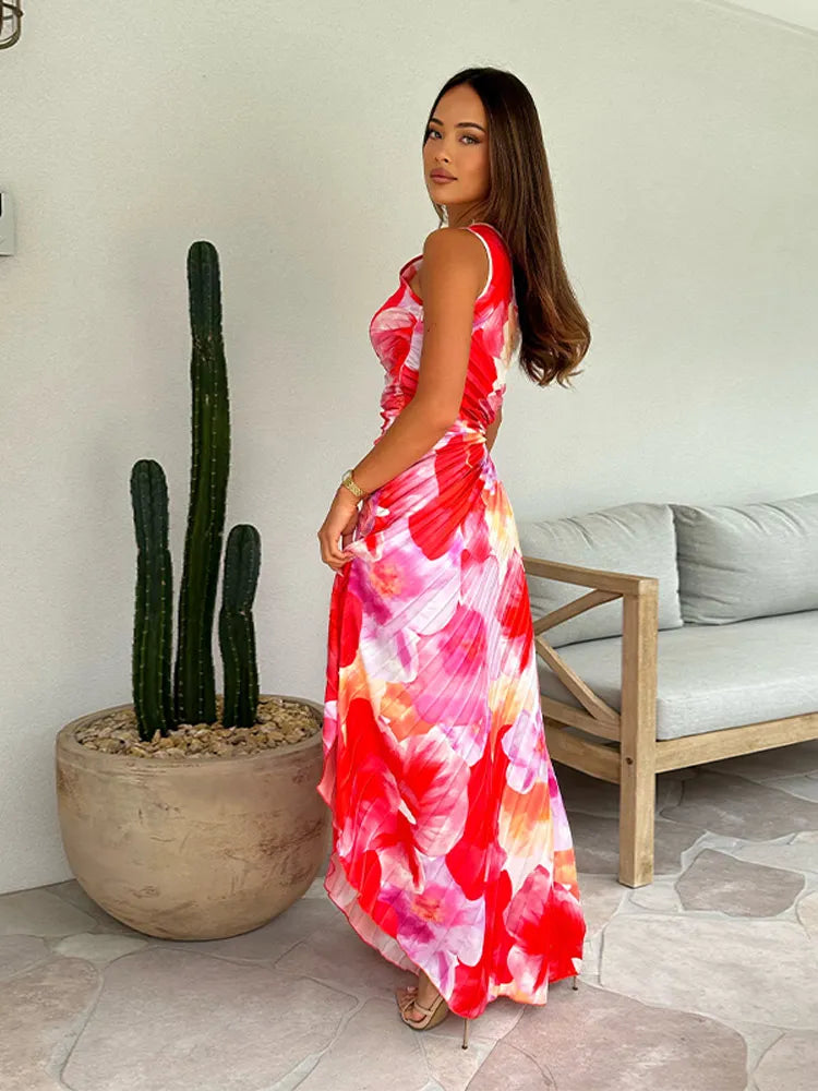Asymmetric Pleated Maxi Dress™ – Eleganz mit modernem asymmetrischem Design