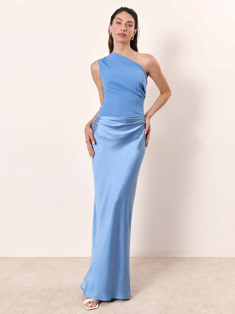 One-Shoulder Draped Maxi Dress™ – Elegante Asymmetrie für besondere Momente