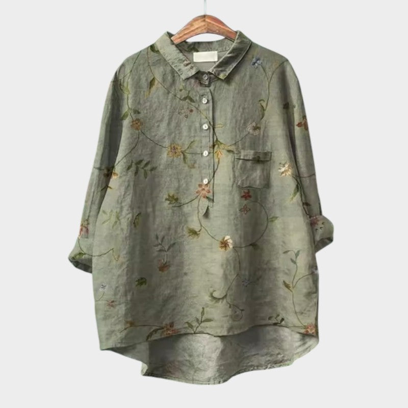 Botanical Relaxed Buttoned Shirt™ – Mühelose Eleganz für entspannte Alltagsmomente