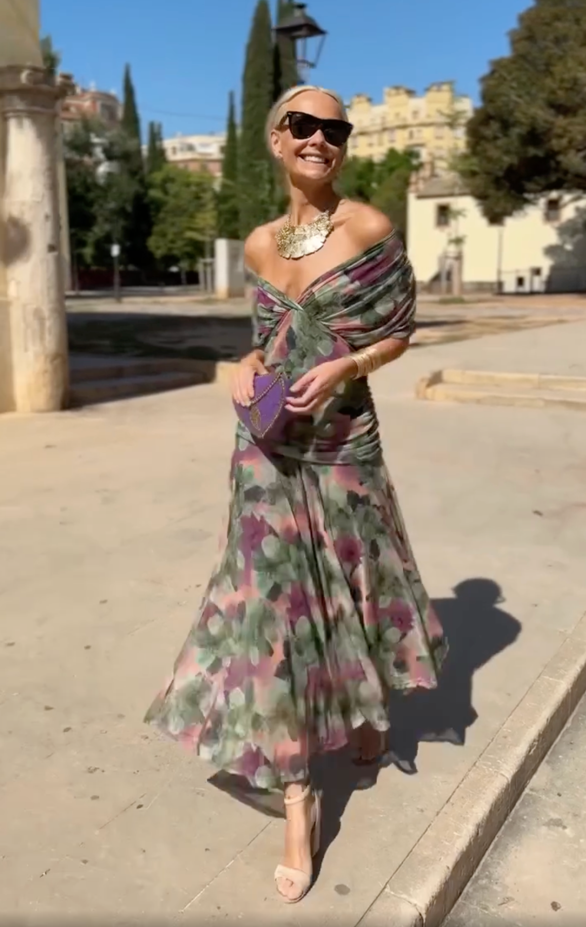 Women's Elegant Floral Pleated Dress Slim Fit Evening Midi Dress™ – Zeitlose Eleganz für besondere Momente