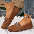 Women's Loafers with Diamond Buckle and Flat Wedge Sole™ – Eleganter Komfort für den ganzen Tag