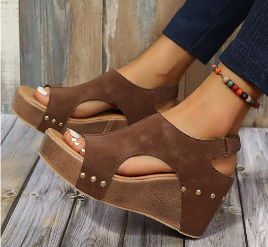 Damen Orthopädische Blockabsatz Sandalen mit verstellbarem Riemen und gepolsterter Sohle™ – Ganztägiger Komfort mit stilvoller Eleganz