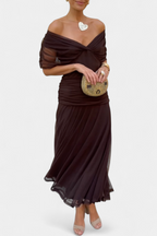 Women's Elegant Floral Pleated Dress Slim Fit Evening Midi Dress™ – Zeitlose Eleganz für besondere Momente