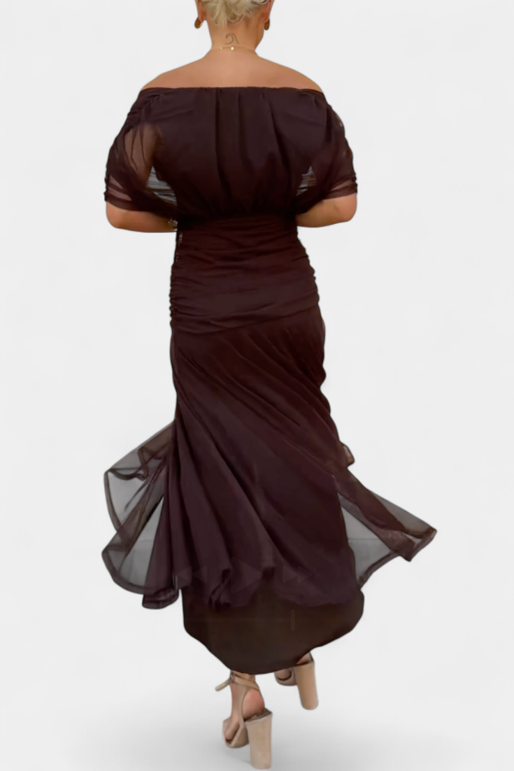 Women's Elegant Floral Pleated Dress Slim Fit Evening Midi Dress™ – Zeitlose Eleganz für besondere Momente