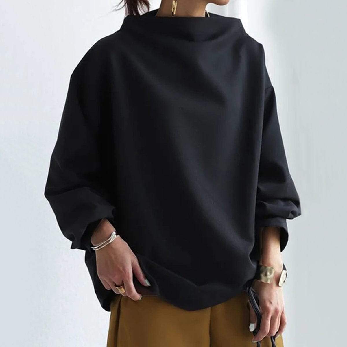Rachel | Women High-Neck Long Sleeve Top™ – Elegante Vielseitigkeit für jeden Anlass