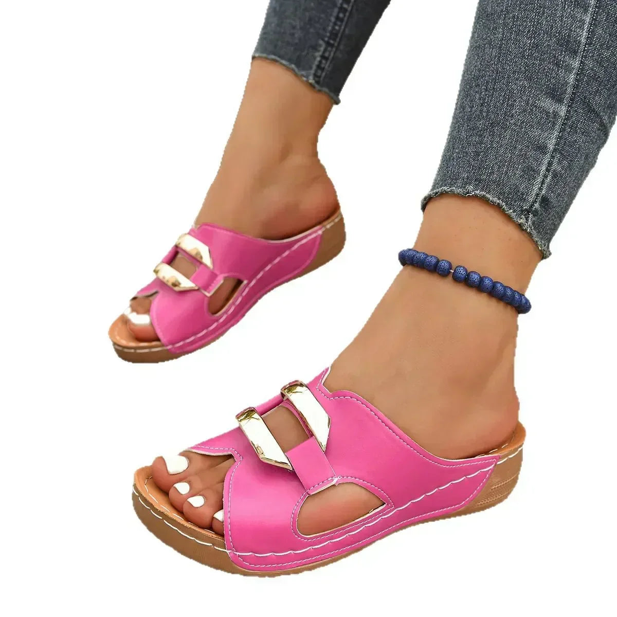 Orthopädische Plateau-Sandalen für Damen mit verstellbaren Riemen und gepolsterter Sohle™ – Stilvoller Komfort für den ganzen Tag