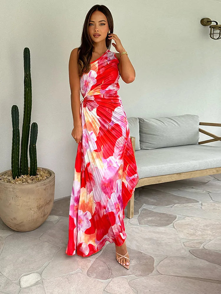 Asymmetric Pleated Maxi Dress™ – Eleganz mit modernem asymmetrischem Design