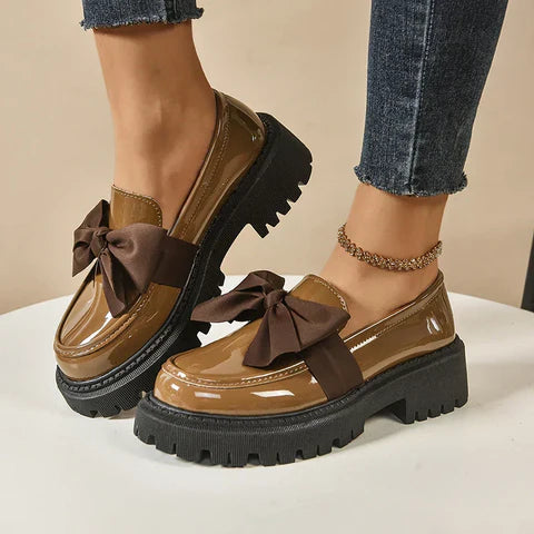 Damen Platform Loafers mit Schleifendetail und gepolsterter Innensohle™ – Stilvoller Komfort für den ganzen Tag