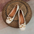 Orthopädische Ballerinas für Damen mit gepolsterter Innensohle und Schnallendetail™ – Eleganter Komfort für jeden Tag