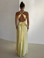 Twist-Front V-Neck Maxi Dress for Flattering Fit™ – Elegante Silhouette mit modernem Twist-Detail
