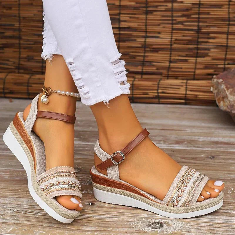 Orthopädische Riemensandalen für Damen mit gepolsterter Sohle und verstellbarer Passform™ – Ganztägiger Komfort ohne Kompromisse