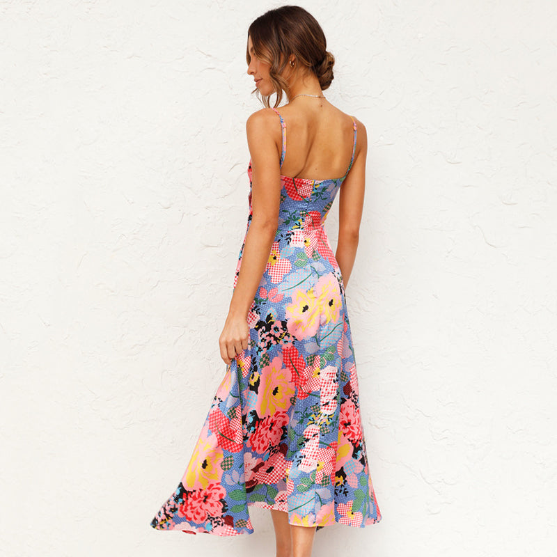 Women's Floral Spaghetti Strap Elegant Wedding Guest Maxi Dress™ – Zeitlose Eleganz für besondere Anlässe