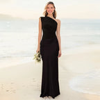 One-Shoulder Draped Maxi Dress™ – Elegante Asymmetrie für besondere Momente