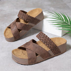 Damen Sandalen mit geflochtenem Kreuzriemen und gepolsterter Sohle™ – Stilvoller Komfort für den ganzen Tag