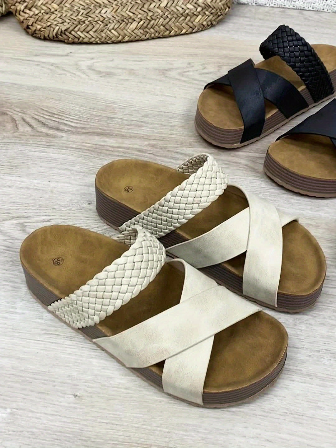 Damen Sandalen mit geflochtenem Kreuzriemen und gepolsterter Sohle™ – Stilvoller Komfort für den ganzen Tag