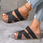 Damen Sandalen mit geflochtenem Kreuzriemen und gepolsterter Sohle™ – Stilvoller Komfort für den ganzen Tag