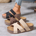 Damen Sandalen mit geflochtenem Kreuzriemen und gepolsterter Sohle™ – Stilvoller Komfort für den ganzen Tag