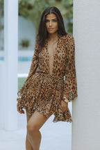 Leopard Print Spring Dress™ – Eleganter Boho-Look für selbstbewusste Frühlingsstyle