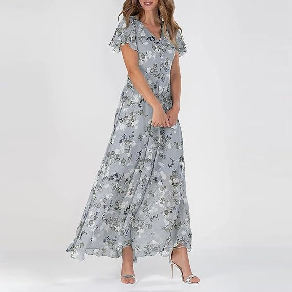 Light Floral Maxi Spring Dress™ – Mühelose Frühlingseleganz mit zartem Blütenmuster