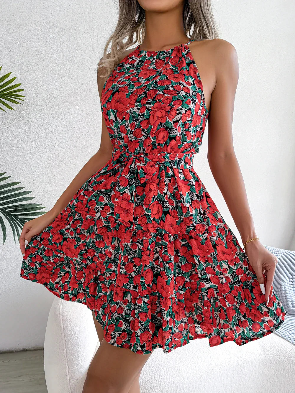 Flowy Floral Dress for Women™ – Mühelose Eleganz für warme Tage