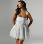 Women's Strapless Pleated Flared Elegant Party Mini Dress™ – Zeitlose Eleganz für besondere Anlässe