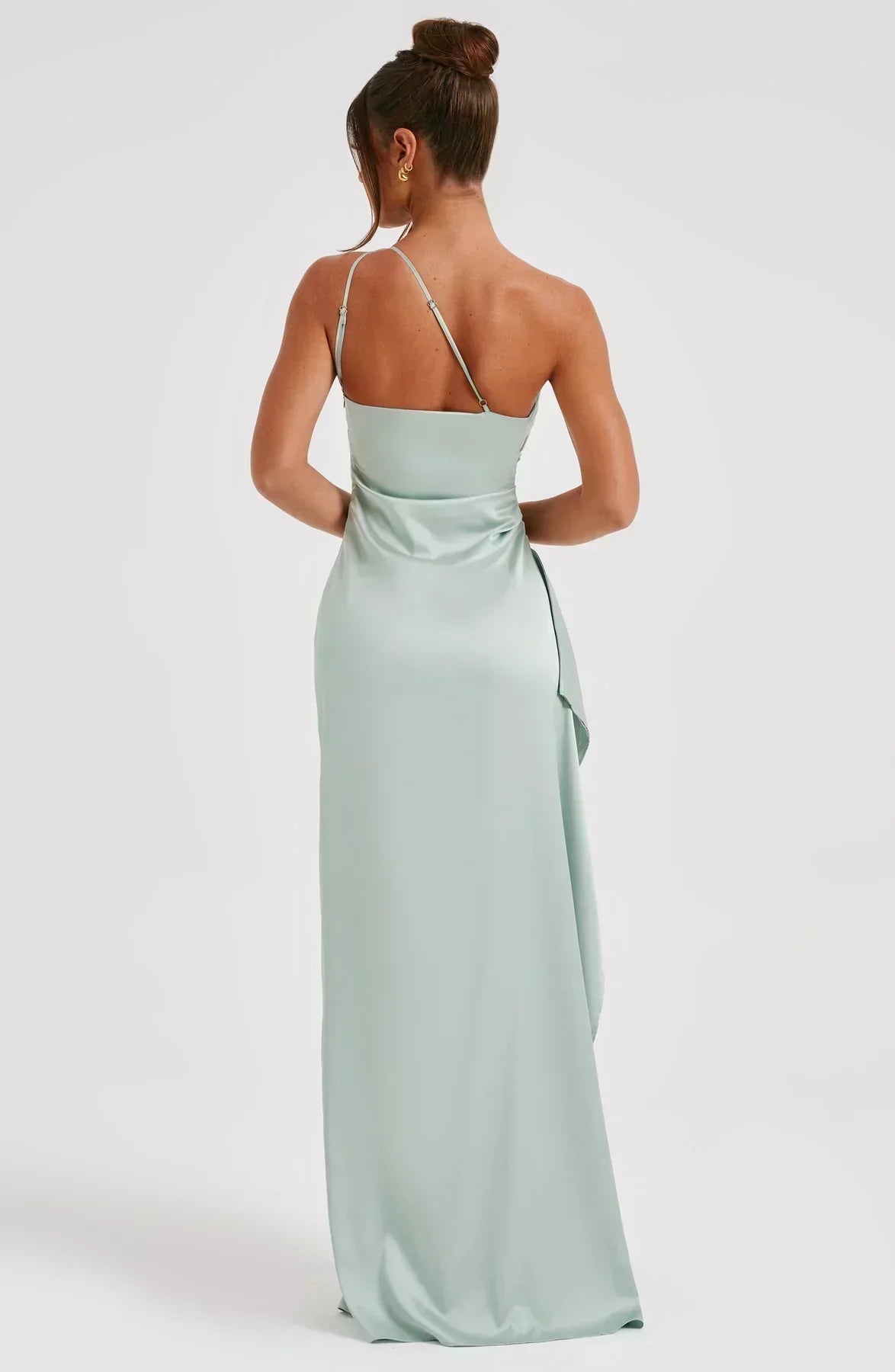Women's One Shoulder High Slit Maxi Dress with Slim Fit™ – Elegante Silhouette mit modernem Glamour