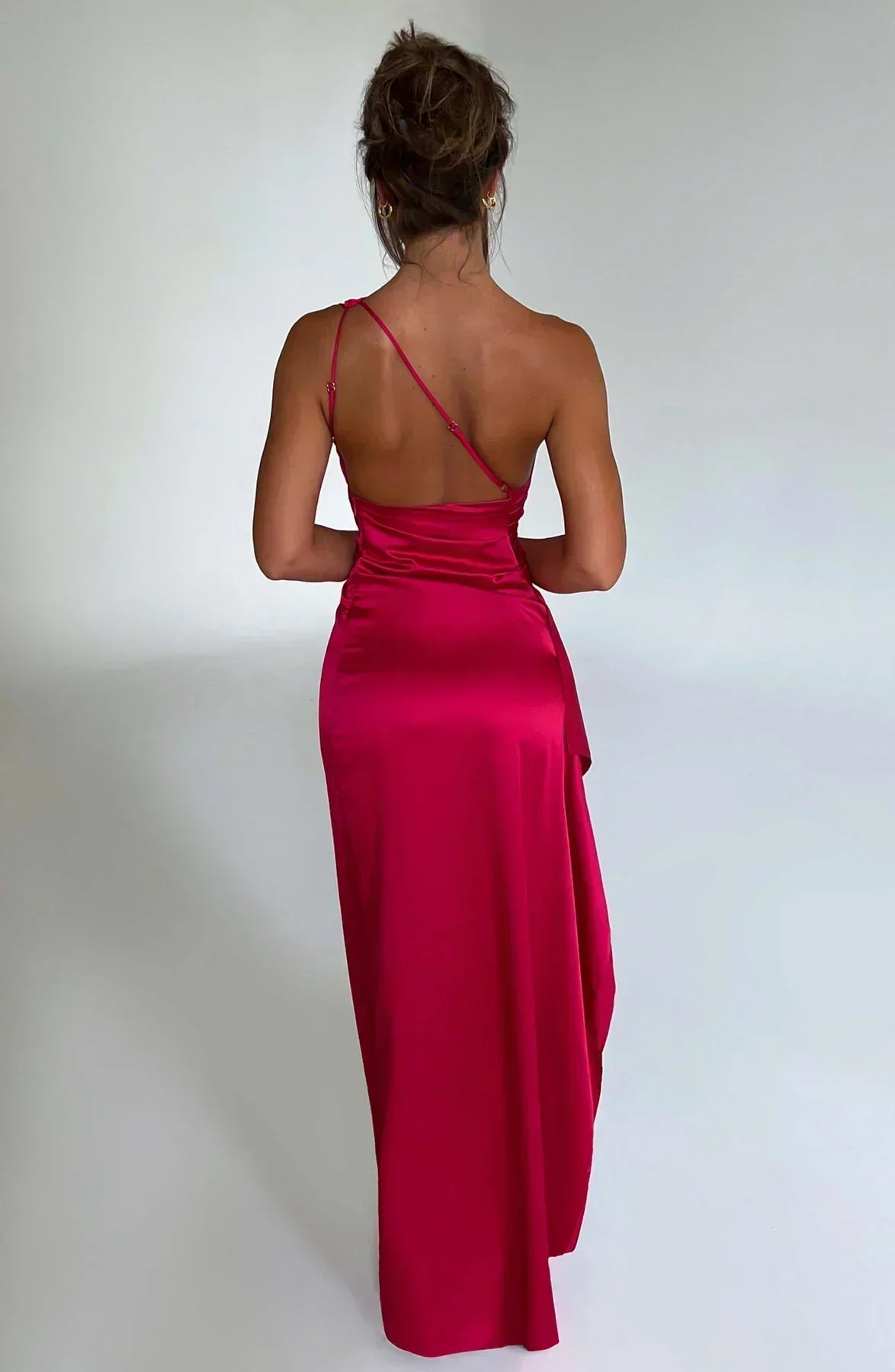 Women's One Shoulder High Slit Maxi Dress with Slim Fit™ – Elegante Silhouette mit modernem Glamour