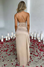 Women's One Shoulder High Slit Maxi Dress with Slim Fit™ – Elegante Silhouette mit modernem Glamour