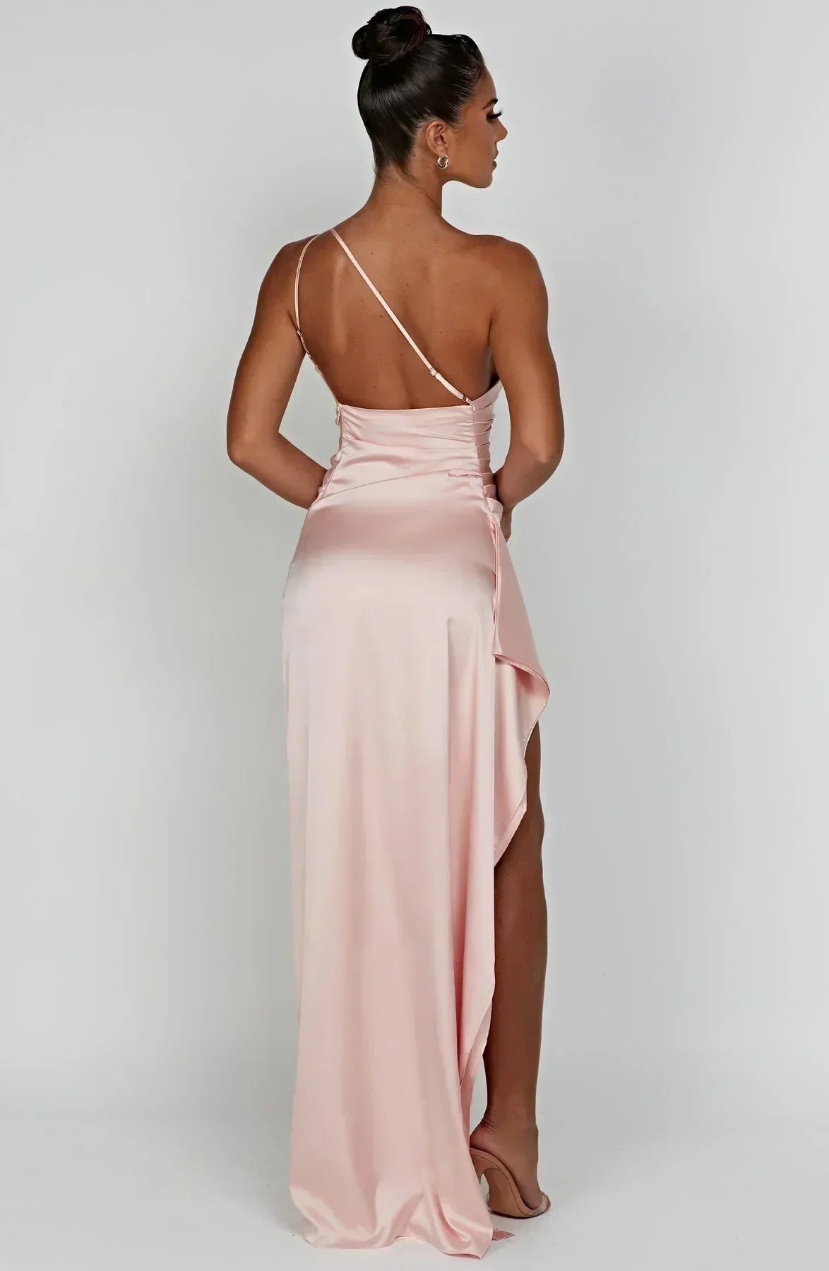 Women's One Shoulder High Slit Maxi Dress with Slim Fit™ – Elegante Silhouette mit modernem Glamour