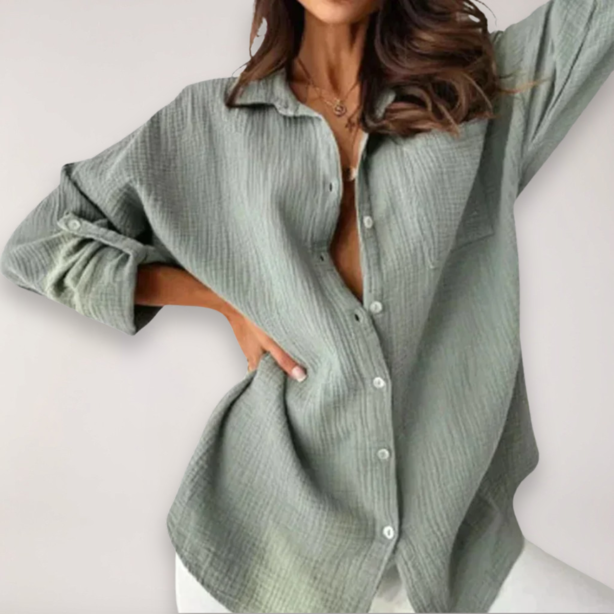 Women's Button Front Roll Up Sleeve Relaxed Fit Summer Shirt™ – Mühelose Eleganz für den ganzen Sommer