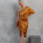 Isabel | Women's One Shoulder Mini Dress Wrap Style™ – Elegante Asymmetrie für stilvolle Auftritte