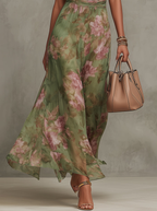 Women's Halter Neck Maxi Dress with Floral Print™ – Mühelose Eleganz für jeden Anlass