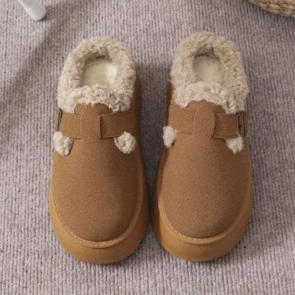 LuxeStep™ – Warme Damen-Pantoffeln mit Fell und bequemer, modischer Plateausohle [50% Rabatt]