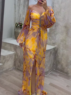 Women's Off Shoulder Pleated Elegant Flowing Maxi Dress™ – Elegante Weiblichkeit für besondere Anlässe