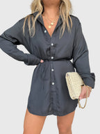 Women's Button Front Long Sleeve Shirt Dress™ – Zeitlose Eleganz für jeden Tag