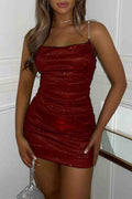 Rhinestone Ruched Dress for Women™ – Glamouröse Eleganz für besondere Anlässe