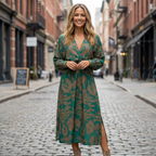 Twist-Front Printed Midi Dress for Everyday Wear™ – Mühelose Eleganz für jeden Tag