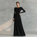 Elegantes Maxikleid mit Carré-Ausschnitt und langen Ärmeln™ – Zeitlose Eleganz für besondere Anlässe