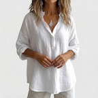 Relaxed Open Collar Blouse™ – Mühelose Eleganz für jeden Tag