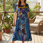 Hanna | Women's Printed Midi Dress™ – Mühelose Eleganz für jeden Tag
