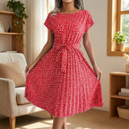 Spring Floral Midi Dress™ – Mühelose Eleganz für sonnige Frühlingstage