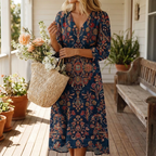 Bohemian V-Neck Maxi Dress™ – Zeitlose Eleganz trifft entspannten Boho-Stil
