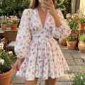 Floral Lace Trim Mini Dress™ – Romantisch-elegantes Design für mühelose Weiblichkeit