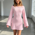 Soft Knit Long Sleeve Mini Dress™ – Elegante Silhouette für jeden Anlass