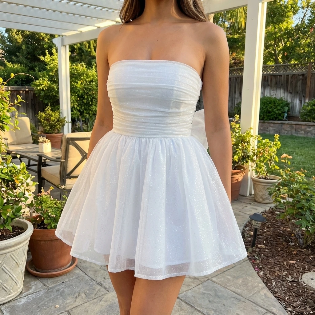 Pleated Strapless Mini Dress™ – Eleganter Stil für besondere Momente