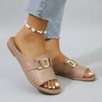 Women's Orthopedic Flat Sandals with Buckle™ – Eleganter Komfort für den ganzen Tag