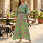Abstract Spring Maxi Dress™ – Künstlerische Eleganz für den Frühling