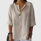 Relaxed Button Front Blouse™ – Mühelose Eleganz für jeden Tag